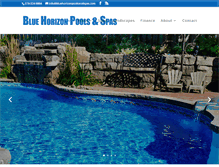 Tablet Screenshot of bluehorizonpoolsandspas.com